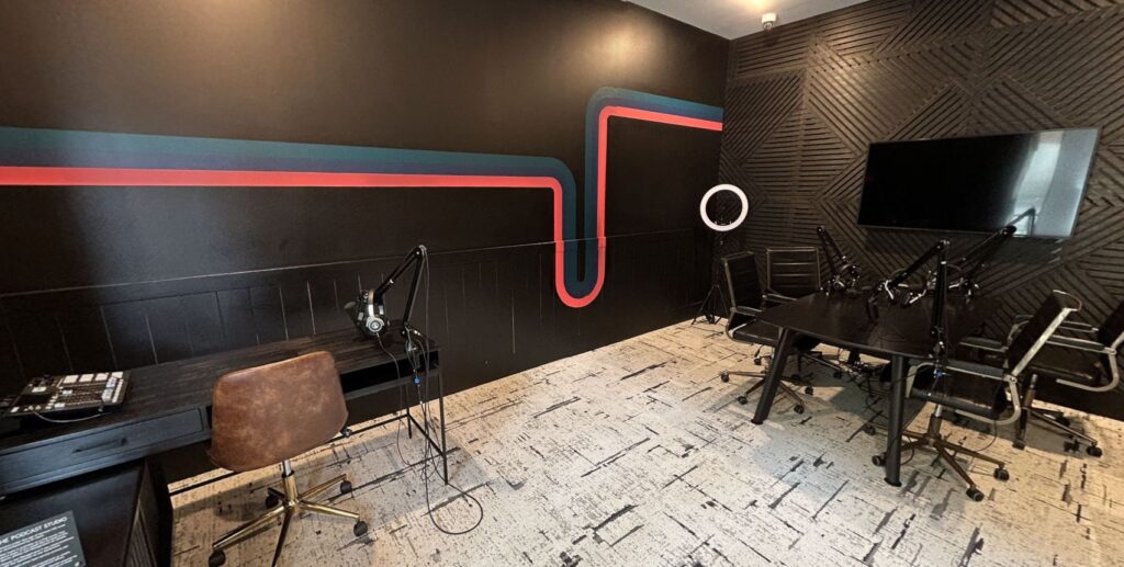 The podcast studio